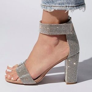 JEFFREY CAMPBELL SPARKLE PLATFORM HEELS 6